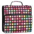 thumbnail image 5 of FORMRS Zipper Binder with Shoulder Strap 2-inch Ring 500 Sheet Capacity File Bag, Colorful Block Pattern, 5 of 5