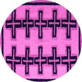 thumbnail image 1 of Ahgly Company Indoor Round Abstract Pink Modern Area Rugs, 7' Round, 1 of 4