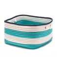 thumbnail image 4 of AU21A018X018S Nautical Stripe Basket- Red & Navy 18"x18"x12" Basket, 100% Polypropylene - Square ., 4 of 4