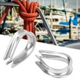 thumbnail image 4 of U Type Clamps, Strong M4 Protection Heart Ring Kits 50Pcs Wire Rope Protection Clips  For Industrial Machinery Home Outdoor For Electrical Equipment, 4 of 8