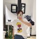thumbnail image 4 of Nueva camiseta holgada informal de verano estilo americano de manga corta con estampado de dibujos animados de patatas fritas vintage de algodón puro de gran tamaño, 4 of 5