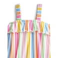 thumbnail image 2 of Wonder Nation Baby Girls' Stripe Ruffle Tank Romper, Sizes 0M-24M, 2 of 3