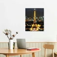 thumbnail image 3 of Fenyluxe  Eiffel Tower Wall Art Canvas Paris at Night Picture France Skyline Wall Decor for Office Home Living Room Dining Room Framed Ready to Hang 16x20 in/12x16 in, 3 of 5