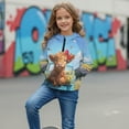 thumbnail image 3 of Xixirimido Highland Cow Butterfly Floral Truck Pattern Girls' Hoodies Sweatshirts Half Zipper Pullover Crop Tops with Pocket for Teen Girls Long Sleeve Sweater Size 11-12, 3 of 7