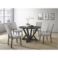 thumbnail image 2 of Bowery Hill Table à Manger Ronde en Bois Massif, Gris Rustique Antique, 2 of 3
