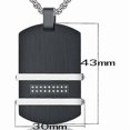 thumbnail image 2 of 18k Gold Iced Pendant Dog Tag Necklace For Men, 316l Stainless Steel Cuban Link Chain Dog Tag Pendant, 2 of 4