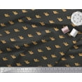 thumbnail image 2 of Soimoi Black Cotton Duck Fabric Bird & Dots Print Fabric by the Yard 42 Inch Wide, 2 of 3