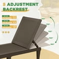 thumbnail image 7 of Devoko Set of 2 Outdoor Patio Chaise Lounge Chairs, Rattan Style, Multi-angle Adjustable Back, Dark Brown, 7 of 7