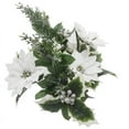 thumbnail image 2 of Admired By Nature Artificial Winter Frost Seasonal Mixed Bush, White, Gold, ABN4B009-WHT-GLD, 2 of 5
