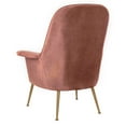 thumbnail image 4 of Safavieh Couture Home Aimee Retro Glam Dusty Rose Pink Velvet Arm Chair, 4 of 5