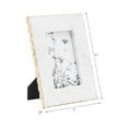 thumbnail image 5 of Modern Marble Decorative Picture Frame for Tabletop Accent - Elegant Glam Rectangular Frames for Pictures - Photo Frame for Wall Display on Shelves, Mantels or Console  Tables - 10", White, 5 of 12