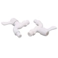 thumbnail image 1 of Unique Bargains Home Kitchen Plastic Replaceable Quarter Turn Water Stopcock Faucet White 2 Pcs, 1 of 1