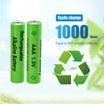 16Pack Rechargeable AAA Batteries Pre Charged, Alkaline 1.5V 600mAh Triple A Solar Batteries