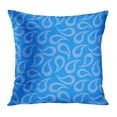 thumbnail image 1 of BOSDECO Blue Pattern Paisley Plants in Minimalism Beauty Cold Cucumber Culture Pillow Case Pillow Cover 18x18 inch, 1 of 1