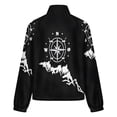 thumbnail image 6 of Jackets for Women Winter Coat Jackets Flannel Stand Collar Jacket(Compass Graphics,Size:S-4XL), 6 of 7