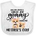 thumbnail image 3 of Inktastic Happy Mother's Day with Cute Corgi Dogs Boys or Girls Baby Bib, 3 of 4