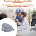 thumbnail image 4 of Gourd Caps Nurse Durability Pure Color Button Professional Assorted Professional Operation Colors Tie Back Work Uniform Operating Hats L04, 4 of 7