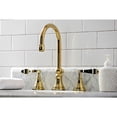 thumbnail image 4 of Kingston Brass KS2982CFL Century Widespread Bathroom Faucet with Brass Pop-Up, Polished Brass, 4 of 8