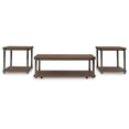 thumbnail image 3 of Signature Design by Ashley Trindwick 3-Piece Coffee Table Set with End Tables - Brown/Gun Metal Finish, 3 of 8