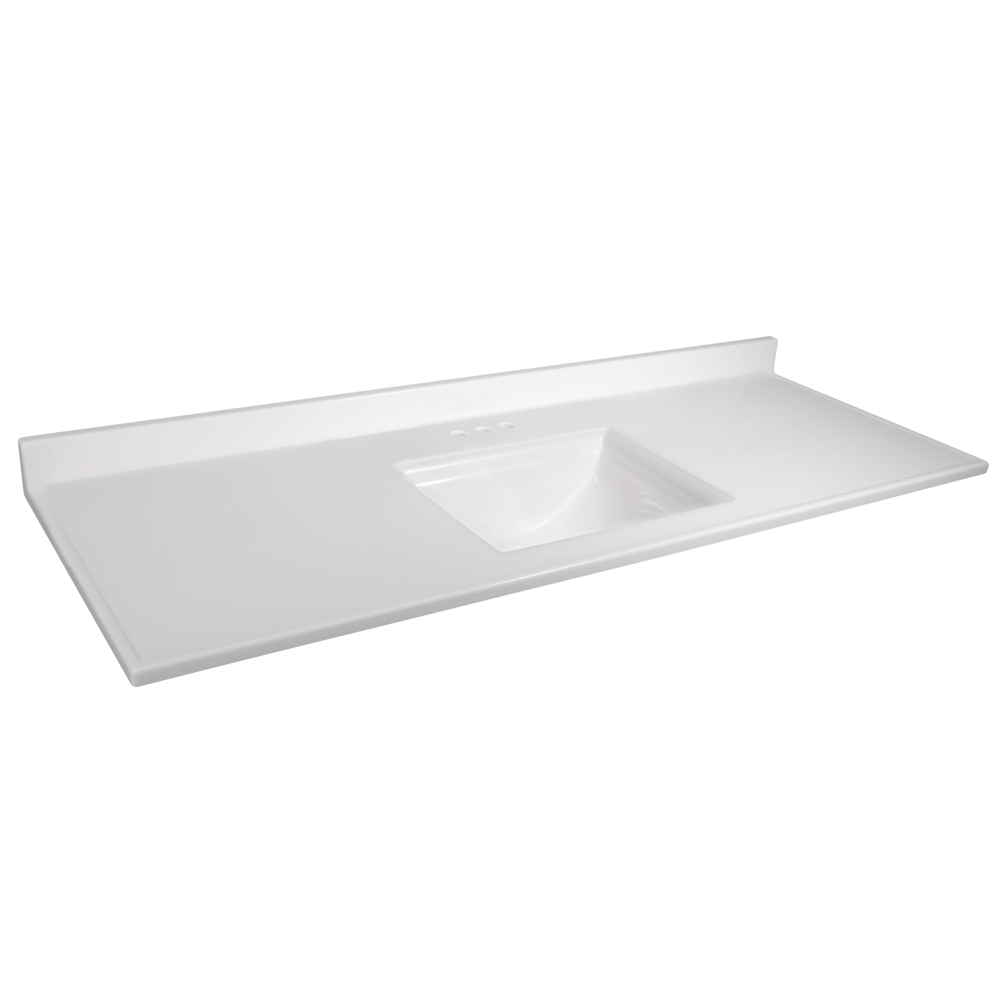 Design House 61-inch x 22-inch Camilla Cultured Marble Vanity Top in ...