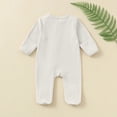 thumbnail image 4 of Xudanell Baby Footies Pajamas, 2-Way Zipper Baby Sleepers with Mitten - Long Sleeve Baby Zip Up Onesie for 0-12 Months (White, 6-9 Years), 4 of 4
