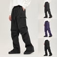 thumbnail image 1 of Styesk Pantalons pour Hommes Mode Extérieure Imperméable Solide Décontracté Taille Élastique Poche Pantalons Cargo, 1 of 1