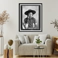 thumbnail image 4 of Historic Framed Print, [Half-length portrait of Indian with decorated face, feather and bead ornaments, seated, facing right].D.D. Wilder, The Dalles, Ore., photographer, novelties, 17-7/8" x 21-7/8", 4 of 9