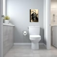 thumbnail image 3 of ZHONGYUTONG Funny Bathroom Wall Art Panda Reading Newspaper on Toilet Poster Prints Cute Animal Canvas Picture for Toilet Restroom Wall Decor Framed (28.00" x 42.00"), 3 of 6
