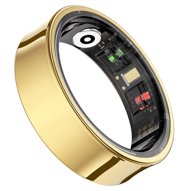 Health Smart Ring 5.3 Sleep Tracking Pedometer Remote Photography 5ATM Multiple Exercise Modes Smart Health Ring with Charging Case for Fitness