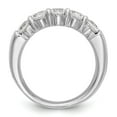 thumbnail image 2 of Solid 14K White Gold Five Stone Diamond Wedding Ring Band with CZ Cubic Zirconia Size 7.5, 2 of 8