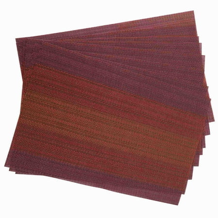 

Red Table Mats Set of 8 Washable Placemats for Dining Table Wipe Clean Heat Stain High Temperature