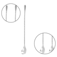 thumbnail image 3 of Bar Spoons Stainless Steel Professional Cocktail Mixing Spoon Bar Tool Japanese Style Teardrop, 3 of 5