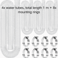 thumbnail image 2 of Pool Hose Replacement Set | 4-Pack 1.25 Inch Diameter x 39 Inch Long | Above Ground Pool Pump & Filter Connection | Flexible Polyethylene Tubing | Leak-Proof | 8 Stainless Steel Clamps Included, 2 of 6