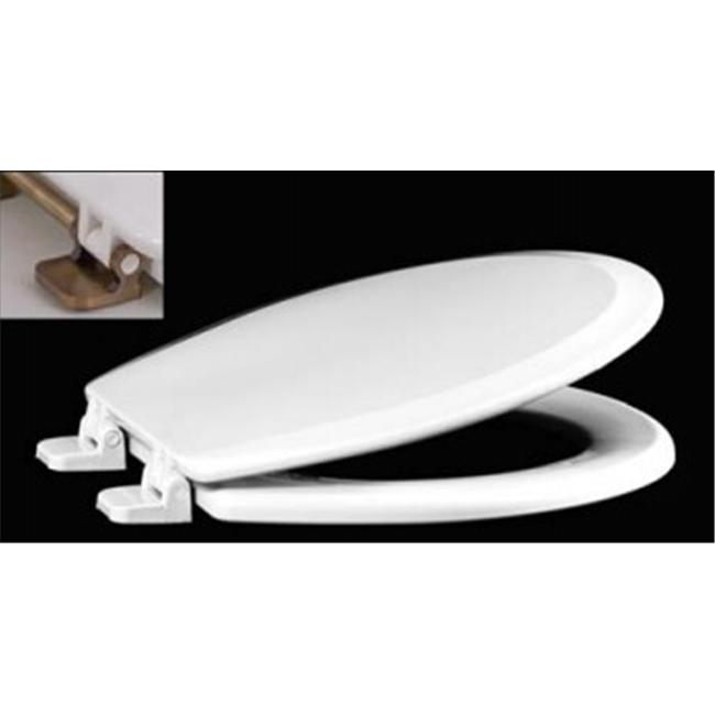 Centoco 700RO001 White Premium Molded Wood Toilet Seat With Oil Rubbed