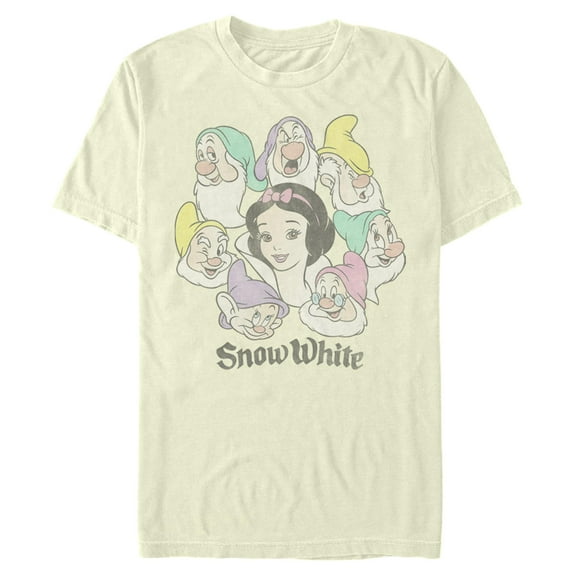 Mens Snow White and the Seven Dwarfs Princess and Dwarf Group Portraits T Shirt