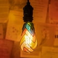thumbnail image 4 of ZEN Stained Glass Light Bulb - Rainbow Painted Mosaic Bulb, 4W 120V, Multi-Colored Indoor, Fun Romantic and Unique Decorative Lighting, 4 of 12