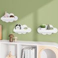 thumbnail image 6 of Floating Bookshelf Set of 3 - Scalloped Cloud Design Wall Mounted Nursery Shelves for Kids Rooms, Baby Toddler Toy Storage - White Wood Picture Ledge for Bedroom, Living Room, Playroom Decor, 6 of 9