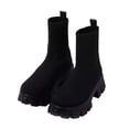 thumbnail image 2 of Sonducket 1 par de zapatos de calcetín para correr, Jogging, botas cortas de punto de Color sólido, calzado para acampar, accesorios para vacaciones Calzado Negro 39, 2 of 6