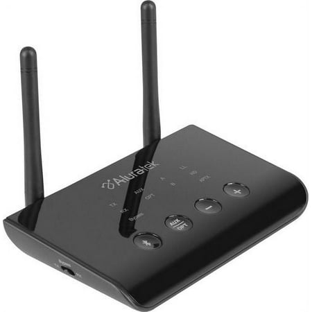 Aluratek ABCD54F Bluetooth Audio Receiver and Transmitter Dual Antenna 100 Foot Range TV to Headphone/Speaker PC