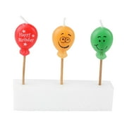 Chef Craft Classic Balloon Candles, 3 Piece Set, Red/Orange/Green