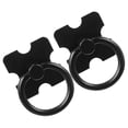 thumbnail image 2 of Black Ring Cabinet Knobs 2pcs Set Modern Metal Drawer Pull Handles for Dresser Wardrobe Cupboard Furniture Easy Installation Creative Design, 2 of 5