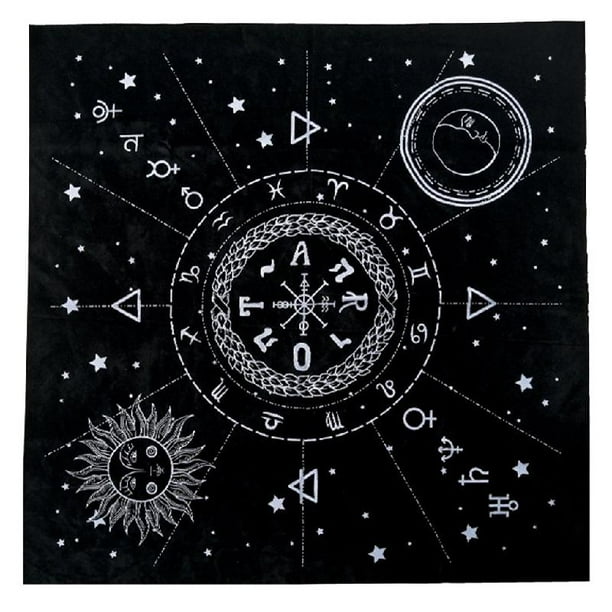 Soedan Uitleg jeugd Sardfxul Square Velvet Astrolabe Divination Speelkaarten Board Game Card Mat  Altar Cloth - Walmart.com