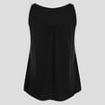 thumbnail image 3 of ibuvkizy Women's Fashion Blouse Sleeveless Casual Solid Round Neck Sport Pullover Leisure Crop Tops, 3 of 8