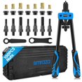 thumbnail image 1 of Smraza 14'' Rivet Nut Tool with 100PCS Rivnuts, Professional Rivet Nut Setter Kit, Hand Blind Riveter with 7PCS Metric & Inch Mandrels, Rug, 1 of 6