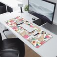 thumbnail image 2 of Long Mouse Pads for Desk,Pugs and Pioneer Flower Desk Mats on Top Of Desks, Desk Mouse Pad Extra Large with 3mm Non-Slip Base and Stitched Edge for Gaming,Office,Work,Home 31.5"x11.8", 2 of 6
