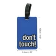 thumbnail image 2 of Unique Bargains 1 Pc Don't Pattern Luggage Tag for Travelling Blue, 2 of 5