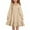 Khaki, variant on Girls Long-Sleeve Dress, Solid Colors Ruffled Square Neck Puff Sleeves Casual Dresses for Kids Khaki Size 4-5T