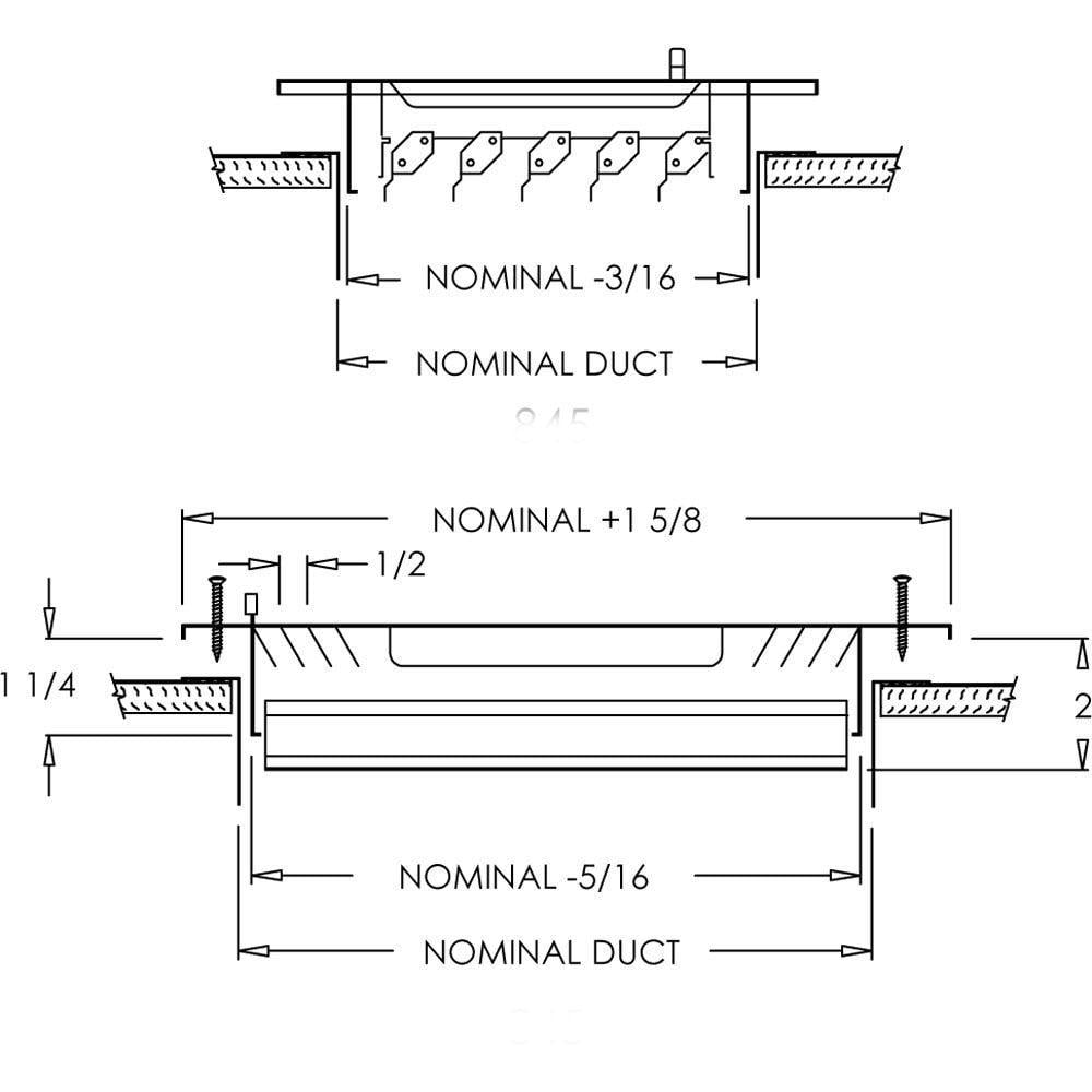 Speedi-Grille SG-414 CW3 4-Inch by 14-Inch White Ceiling/Sidewall Vent Register with 3 Way Deflection