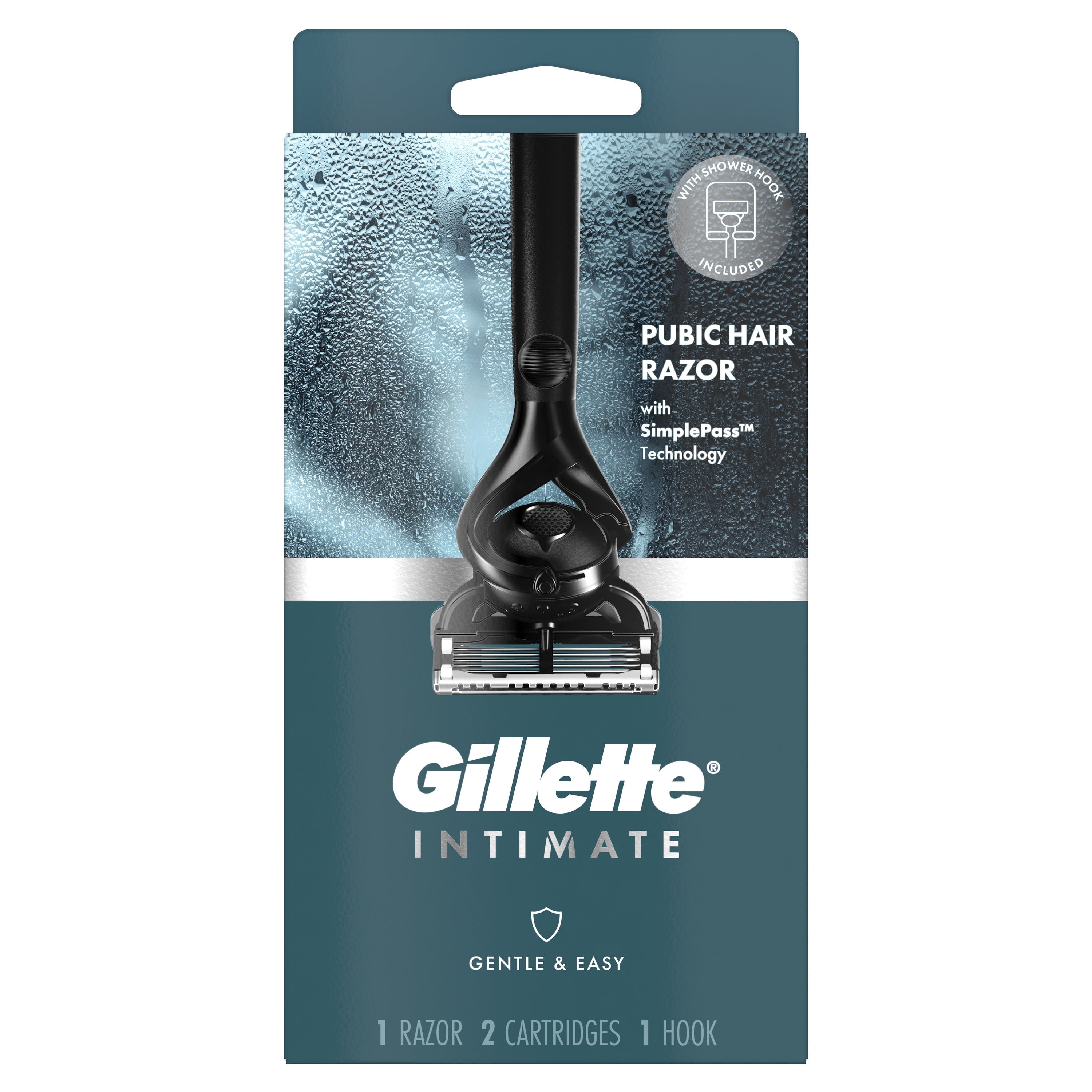  Gillette Intimate Manscape - Maquinilla de afeitar púbica para  hombre, suave y fácil de usar, diseñada para cabello púbico, 1 mango de  afeitar, 2 repuestos de cuchilla de afeitar, maquinilla de 