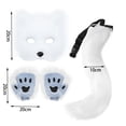 thumbnail image 2 of Halloween Fox Costume Accessories, Fox Dress Up Set With Fox Mask Tail Paw Gloves, Party Realistic Cosplay Outfit, 2 of 5